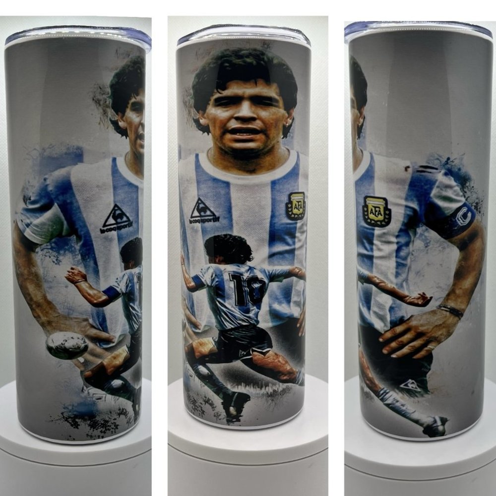Diego Armando Maradona Argentina 20oz Stainless Steel Cup Tumbler Cup